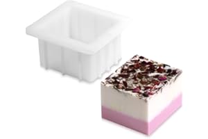 BOOWAN NICOLE Molde cuadrado de silicona de Nicole para jabón pequeño hecho a mano