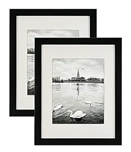 ArtzFolio Wall Photo Frame Black 8X10Inch;Set of 2 Pcs with Mount