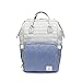Produktbild SONARIN Streifen Multifunktions Baby Wickelrucksack, Wickeltasche,Reise-Rucksack-Organizer mit Flasche isoliert Taschen,Wasserdicht, Große Kapazität, Stilvoll und Langlebig, Ideal Geschenk(Hellblau)