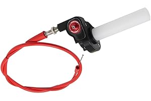 ZSDTRP 7/8" 22mm Twist Throttle Accelerator With Colorful Cable Set for CRF50 CRF70 XR50R XR75 Mini Pit Dirt Bike - Fits 4-Stroke Mini Pocket ATV (Red)