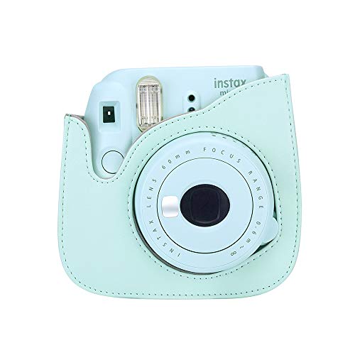 Pu cuero instax mini 8 carcasa de la cámara para fujifilm instax mini 8