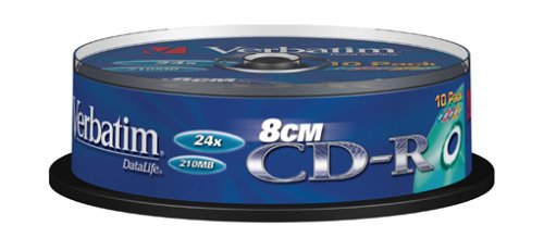 Verbatim 8cm CD-R 24x 210MB farbige CD-Rohlinge 10er Spindel (2x 5 Farben)