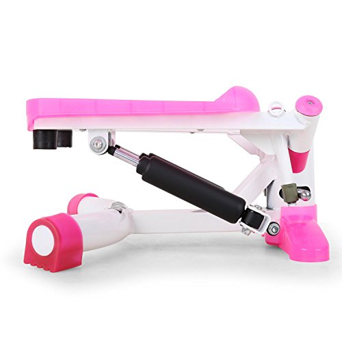Klarfit Powersteps Aerobic Stepper Twist-Stepper mit Bändern (inkl. Trainingscomputer, 2 Expander-Bänder, Anzeige: Kalorien Schrittzahl) schwarz blau rosa oder silber - 4