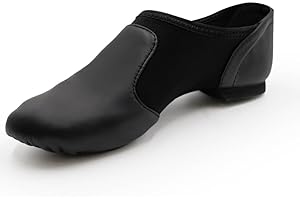 Capezio Nova Split Sole Jazz Shoes Elasticated Leather Slip On Dance Shoes for Women Men Character Dance Trainers for Theatre Contemporary Dancing V505W