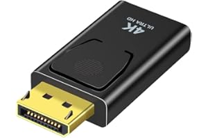 Seminer Adattatore Displayport a HDMI, 4K DP a HDMI Adattatore Displayport Maschio a HDMI Femmina 1,2 V Nichelato per Desktop, Laptop, Proiettore, HDTV