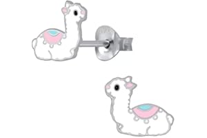 Laimons Pendientes infantiles para niña, plata de ley 925, Plata