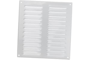 EUROPLAST 260x280mm Griglia di Ventilazione con Zanzariera - Griglie D'Aerazione in Metallo - Acciaio, Bianca