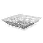 BBQ-TORO Gemüse Grillkorb, Grillschale, Edelstahl Lochpfanne, Grillpfanne, Gemüsewok, 30 x 30 cm – Bild 1