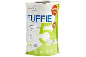 Vernacare Tuffie 5 Dispenser Refill Pack, 150 Wipes