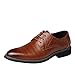 Produktbild FNKDOR Schuhe Herren Klassik Geschäft Spitz Lederschuhe Schnürsenkel Berufsschuhe Nähgarn Freizeit Hochzeitsschuhe Kleid Schuhe Braun 41 EU/42CN