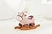 Labebe Baby Rocking Horse Wooden, Plush Rocking Horse Toy, Khaki Donkey Rocking Horse for Baby 1-3 Years, Baby Wooden Rocking Horse/Baby Rocker/Garden Rocking Horse/Indoor&Outdoor Rocking Horse Toy