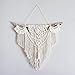 Produktbild H-GT Böhmische Makramee Gewebt Wandbehang Nordische Handgefertiges Tapisserie Wohnzimmer Schlafzimmer Hintergrund Wand Kunst Dekor,White,W70xH78cm