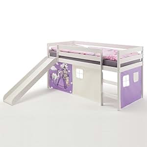 IDIMEX Spielbett Rutschbett Hochbett Benny, mit Rutsche in Kiefer