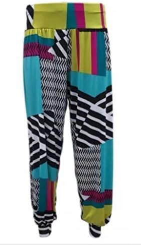 NEW GIRL Women Ladies Floral Printed Full Length Baggy Boho Hippy Loose Fit Harem Ali Baba Aladdin Casual Stretchy Trousers Pants Leggings Bottoms Plus Size XL XXL XXXL 8 10 12 14 16 18 20 22 24 26