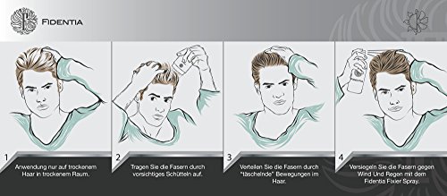 Fidentia Premium Schütthaar Nachfüllpackung 40g, Dark Brown – Dunkelbraun - 5