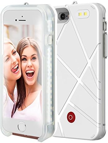 ONTA® LED Illuminated Charger Cell Phone Case Cover for iPhone 6/6s，Light Up Luminous Selfie Cell Phone Cover for 4.7 Inch,Fit for Night Life,Selfie (WHITE)