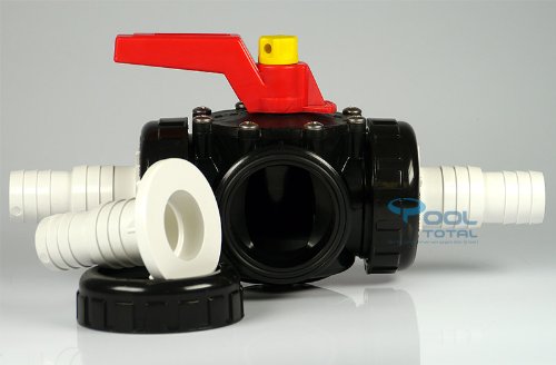 3-Wege Drehschieber mit d32/d38 mm (Überwurfmutter abschraubbar) von Praher - 3