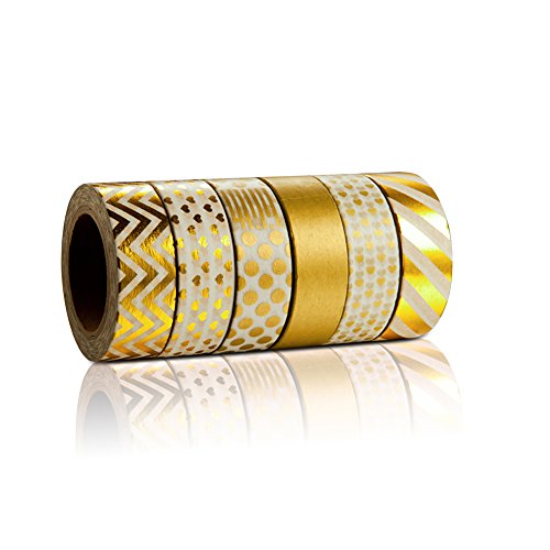 Très Chic Mailanda 6er Set Washi Tape Masking tape Klebeband Dekoband(P1005) - 2