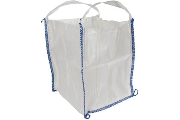 Perel Big Bag 55L, 55 kg, 40 x 40 x 45 cm, 2 poignées, sac à gravats pour déchets de chantier sable gravier déchets de jardin, polypropylène 110 g/m²