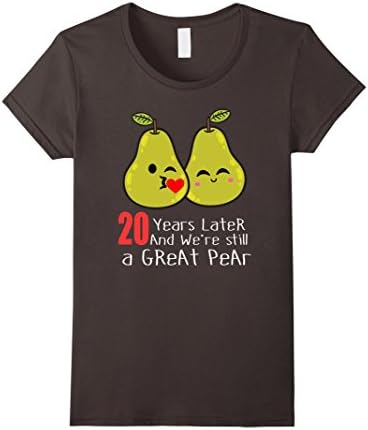 Women's 20th Wedding Anniversary Shirt Gifts Funny Couples T-shirt Small Asphalt