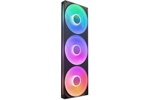 NZXT F420 RGB Core - Unité de ventilateur à cadre unique de 420 mm avec 3 ventilateurs RGB de 140 mm - Contrôle de la vitesse et de l'éclairage - Haute pression statique et flux d'air - Noir