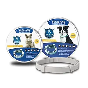 VMS INDIA Anti-Lice TPE Silicone Waterproof Flea Collar Insect Repellent Loop for Pets Dogs