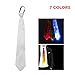 Price comparison product image UMIWE LED Tie, 7 Color Glowing Luminous Light Up Tie with USB Rechargeable  Gift Bag Safe DJ Bee Rave Tie for Men Women Christmas Halloween Party