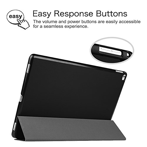 Fintie iPad Pro 12.9 Zoll Hülle – Ultra Schlank Superleicht Ständer Schutzhülle SmartShell Cover Case Tasche mit Auto Schlaf / Wach Funktion für Apple iPad Pro 12,9 Zoll (2015 Version), Schwarz - 6