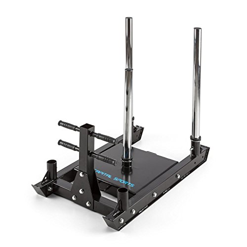 CAPITAL SPORTS Sledster Plus Gewichtsschlitten Powerschlitten Sprint- und Zugschlitten für Schnellkrafttraining sowie Druck- und Zugübungen (7cm breite Gleitschienen, für Gewichte mit Ø 50 mm, Stahl) - 3