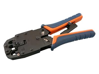 KALEA INFORMATIQUE Pince à Sertir les Fiches RJ45 / 8P8C - RJ12 / 6P6C - RJ11 / 6P4C - RJ09 / 4P4C / AVEC CREMAILLERE