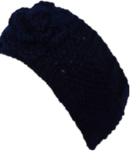 Knitted Headband With Flower Ladies Chunky Knit Headband Girls Knitted Headband