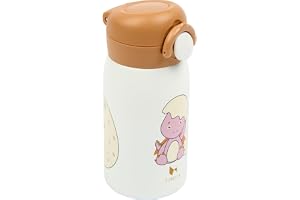 Fabelab Termosflaska barn rostfritt stål 320 ml, läckagesäker (dino)