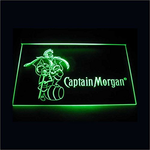 Preisvergleich Produktbild Captain Morgan LED Zeichen Werbung Neonschild Grün