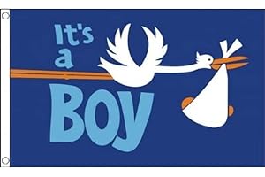 AZ FLAG - Its A Boy Flag - 3x5 Ft - 100D Polyester It'S A Boy - Birth Banner with Two Metal Grommets - Fade Resistant - Vivid Colors - 3' x 5' Feet - 150x90 Cm