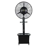JIAYUAN Ventilateur brumisateu Ventilateur brumisateu,Kit de brumisation pour ventilateur oscillant, 3 vitesses de refroidissement 41L, ventilateur de sol oscillant à angle réglable pour patios extéri