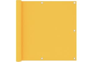 ‎VIDAXL vidaXL Balkon Sichtschutz Bespannung Terrasse Windschutz Sonnenschutz Balkonbespannung Balkonverkleidung Gelb 90x300cm Oxford-Gewebe