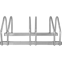 LARS360® Fahrradständer für 3 Fahrräder Boden- und Wandmontage Mehrfachständer Twin Bicycle Stand (Silber)