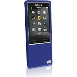 igadgitz U3296 - Funda Carcasa Silicona Case Para Sony Walkman NWZ-A15 A17 8GB 16GB y Protector De Pantalla - Azul