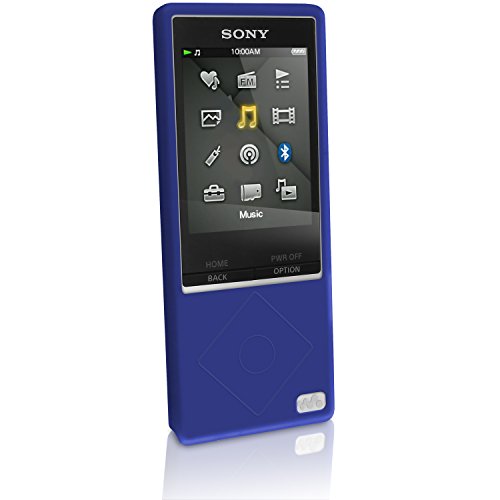 igadgitz U3296 - Funda Carcasa Silicona Case Para Sony Walkman NWZ-A15 A17 8GB 16GB y Protector De Pantalla - Azul