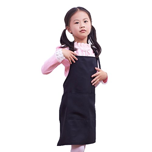 LissomPlume Kind Malschürze Kunstkittel Kinderschürze Kochschürze Arbeitsschürze Painting Supplies mit zwei Taschen