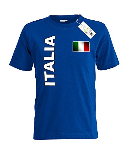 ITALIA FAHNE – ITALIEN – KIDS – Royalblau – T-SHIRT by Jayess-Kids Gr. 110/116