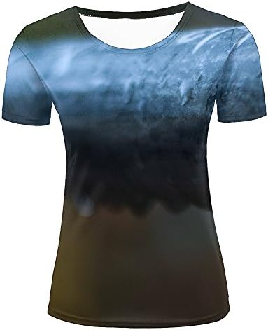 ouzhouxijia Womens T-Shirts Fashion 3D Printed Wet Pipe Graphic Short Sleeve Casual Couple Tees L