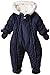 Absorba Baby Girls Indigo Trip Plain Snowsuit, Blue (marine), 6-12 months (Manufacturer size: 12 mois)