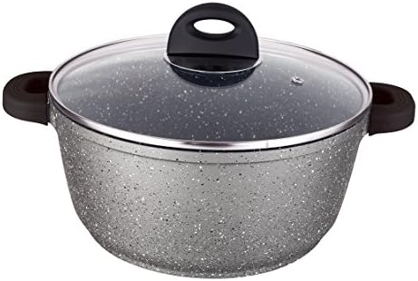 Klaus Pot 28 cm with Lid Silicone Oven Gloves for Cooking Like Stone on you dont Burn, Suitable for all Heat Sources including Induction Oven Safe