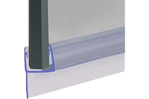 SHOWER SEAL UK LTD Shower Seal for Screens, Doors or Panels | Fits 10, 11 or 12mm Glass | Straight Fin Shape, h Profile | Seals Gaps of Up to 10mm | 80cm, 90cm, 140cm or 2m Long | SEAL082 (80cm)