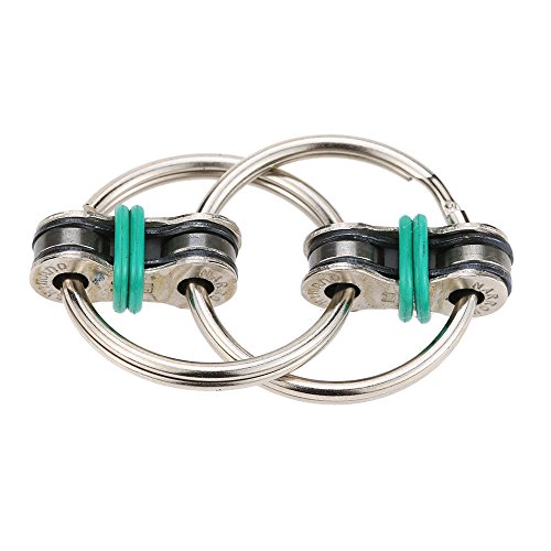 Anself Mini Dual Key Ring Fidget Toy Interlocking Chain Links Widget EDC Pocket for Attention Focus Fun Desktoy Anxiety Stress Relief ADHD ADD Autism Kids Adults Gift Idle Hands Anself Mini Dual Key Ring Fidget Toy Interlocking Chain Links Widget EDC Pocket for Attention Focus Fun Desktoy Anxiety Stress Relief ADHD ADD Autism Kids Adults Gift Idle Hands