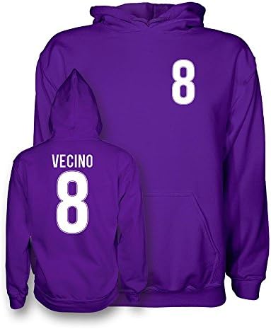 Vecino 8 Fiorentina Style Kids Hoodie 15/16 (Purple/White) - XLB (12-13yrs)