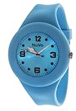 Nuvo - NU13H18 - Unisey Armbanduhr vom Armband abtrennbar - Blaues Zifferblatt - Blaues austauschbares Armband aus Silikon - Modisch - Elegant - Stylish