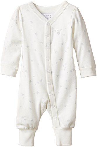GANT Unisex Baby N,B, STAR COVERALL Footies, Off-White (eggshell 113), 3-6 Months (Manufacturer size: 68)
