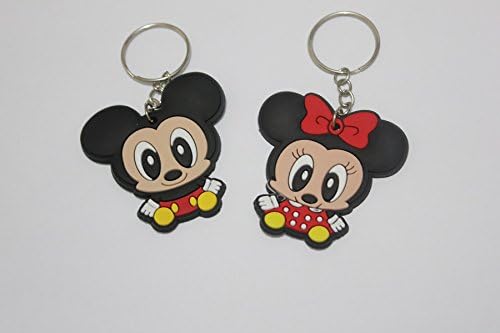 Fungshop Disney Minnie Mickey keychain rings Figures Toys 2 pics